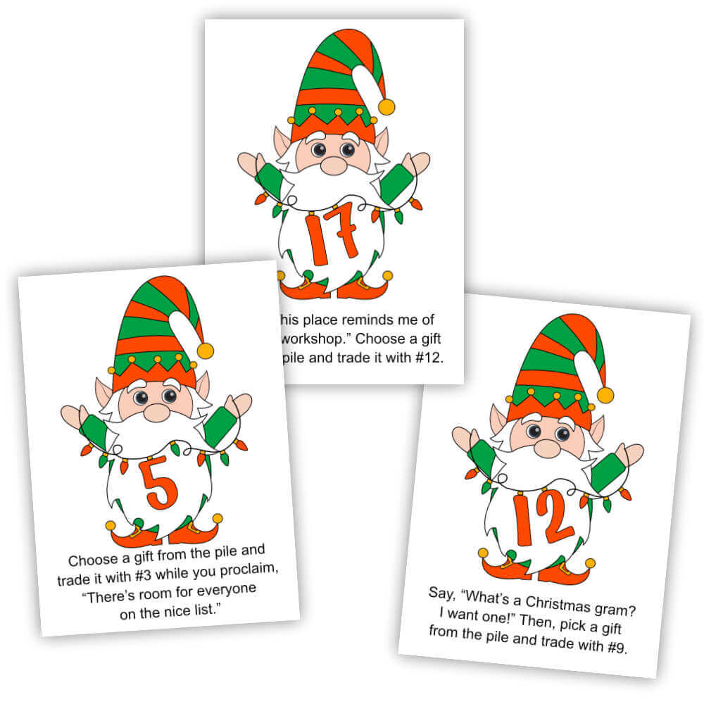 Elf Gift Exchange Game For Christmas Parties - Sunshine and Rainy Days