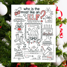 Who Is Most Like An Elf Christmas Game (PDF)