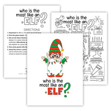 Who Is Most Like An Elf Christmas Game (PDF)