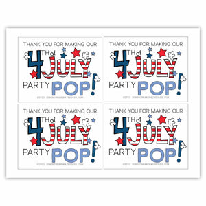 4th of July Popcorn Party Favor (PDF)