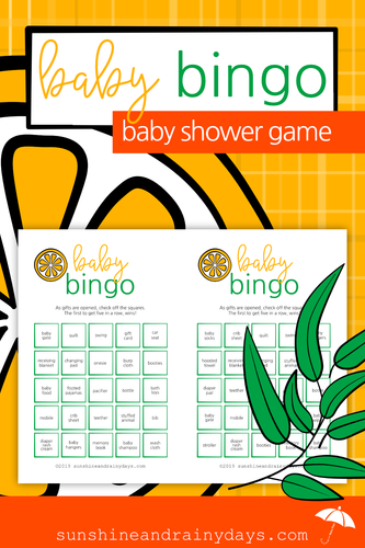 Baby Bingo - Baby Shower Game (PDF)