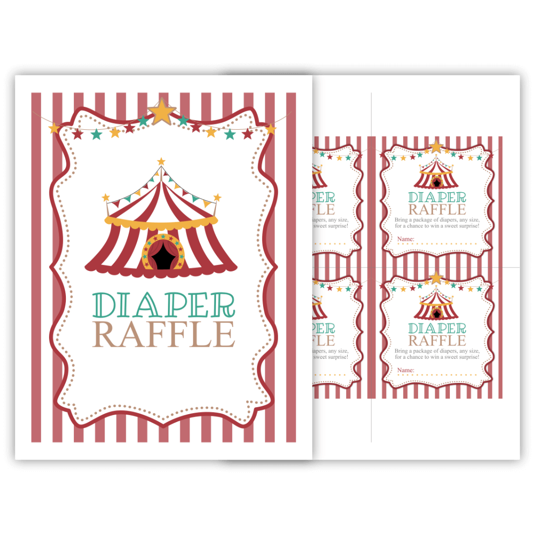 Diaper Raffle Tickets Circus PDF Sunshine And Rainy Days Diaper Raffle Tickets Circus PDF Sunshine And Rainy Days
