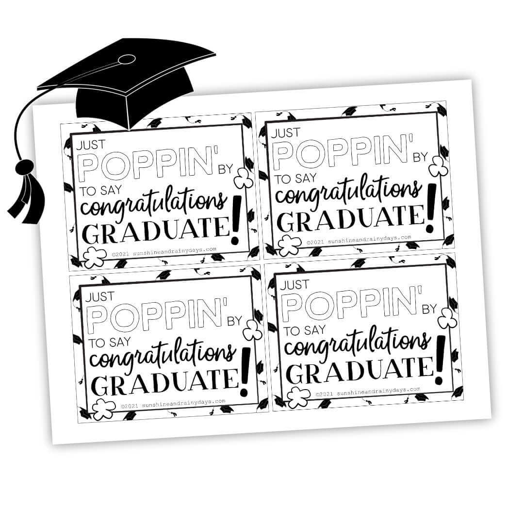 Congratulations Graduate Popcorn Tag (PDF) Sunshine And Rainy Days Congratulations Graduate Popcorn Tag (PDF) Sunshine And Rainy Days