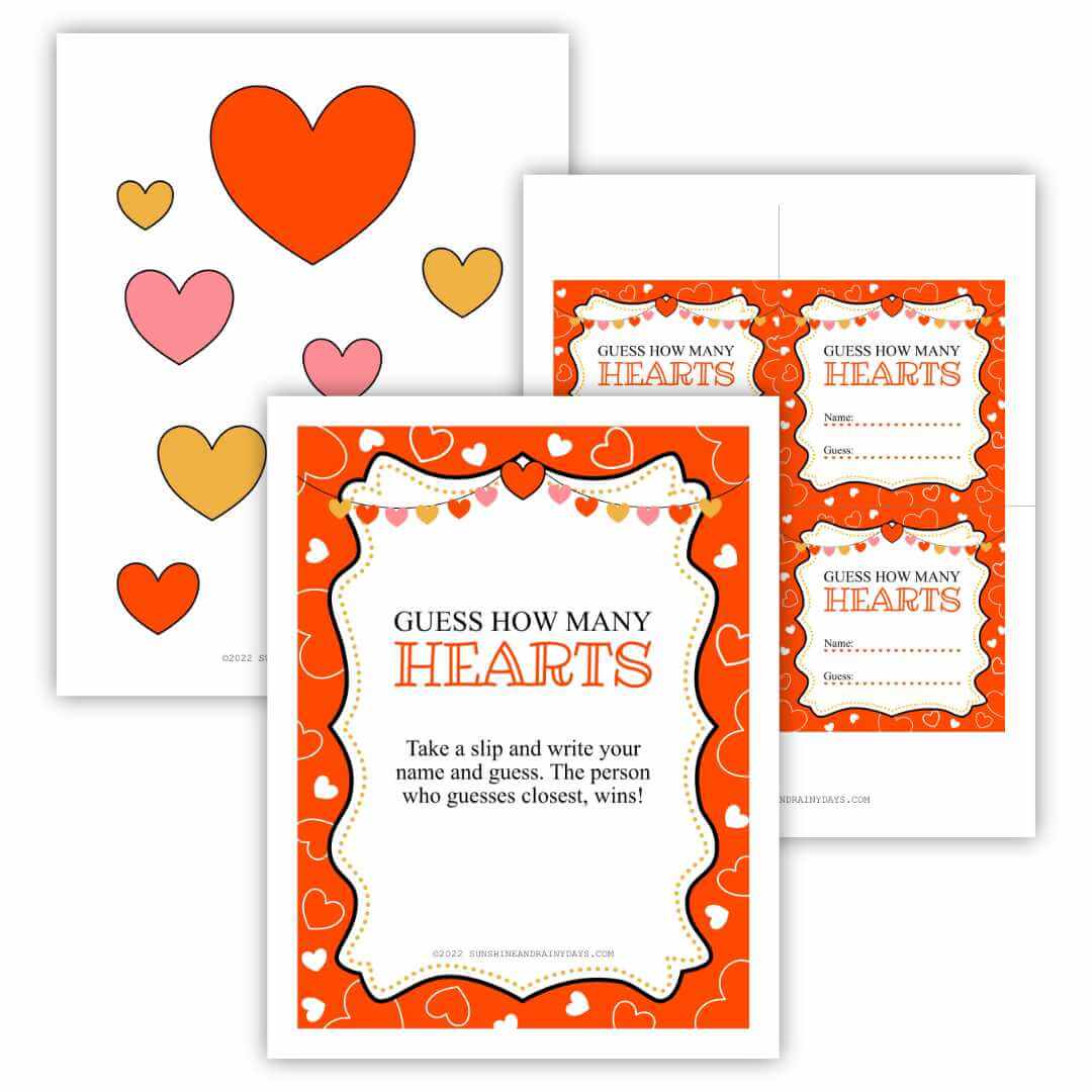 Guess How Many Hearts Valentine Party Game (PDF) – Sunshine And Rainy Days Guess How Many Hearts Valentine Party Game (PDF) – Sunshine And Rainy Days