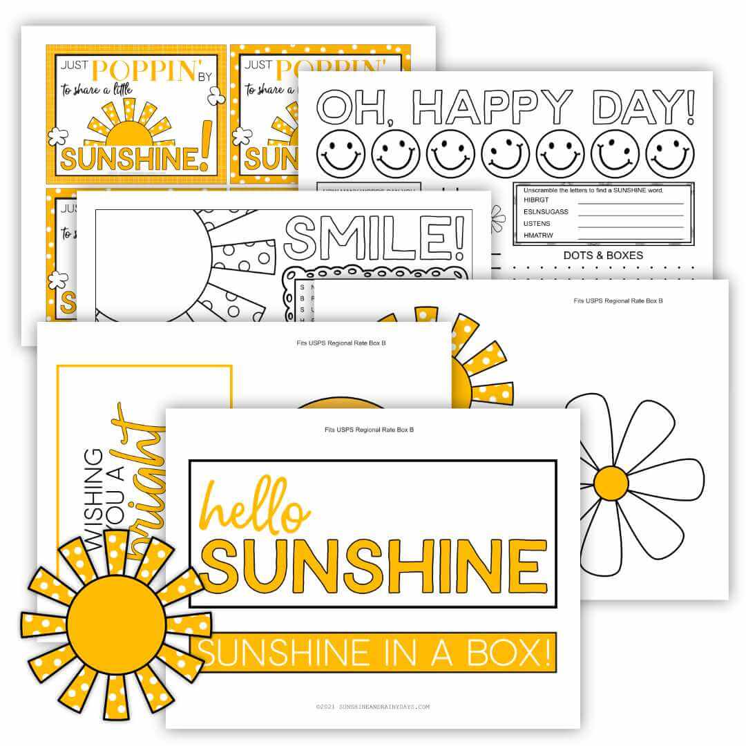 Mother's Day Care Package Box Decor - Sunshine and Rainy Days