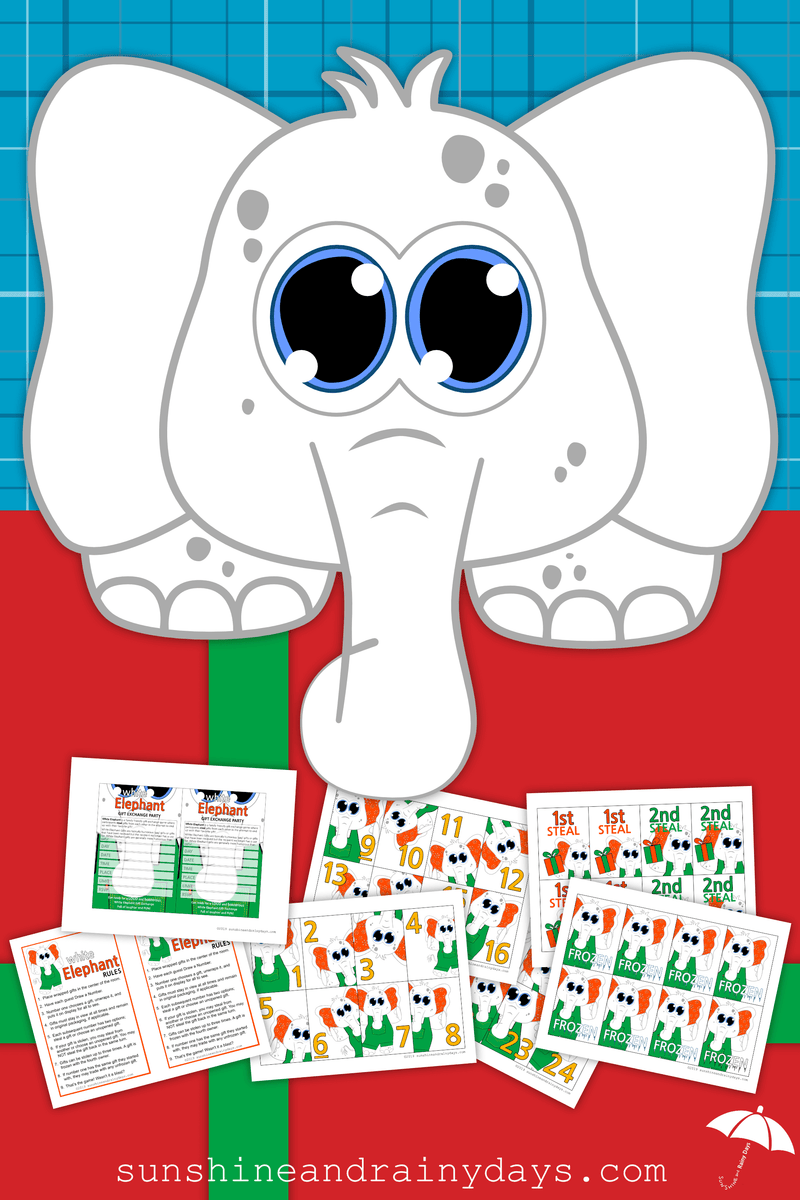White Elephant Invites, Rules, and Game Cards (PDF) – Sunshine And Rainy  Days