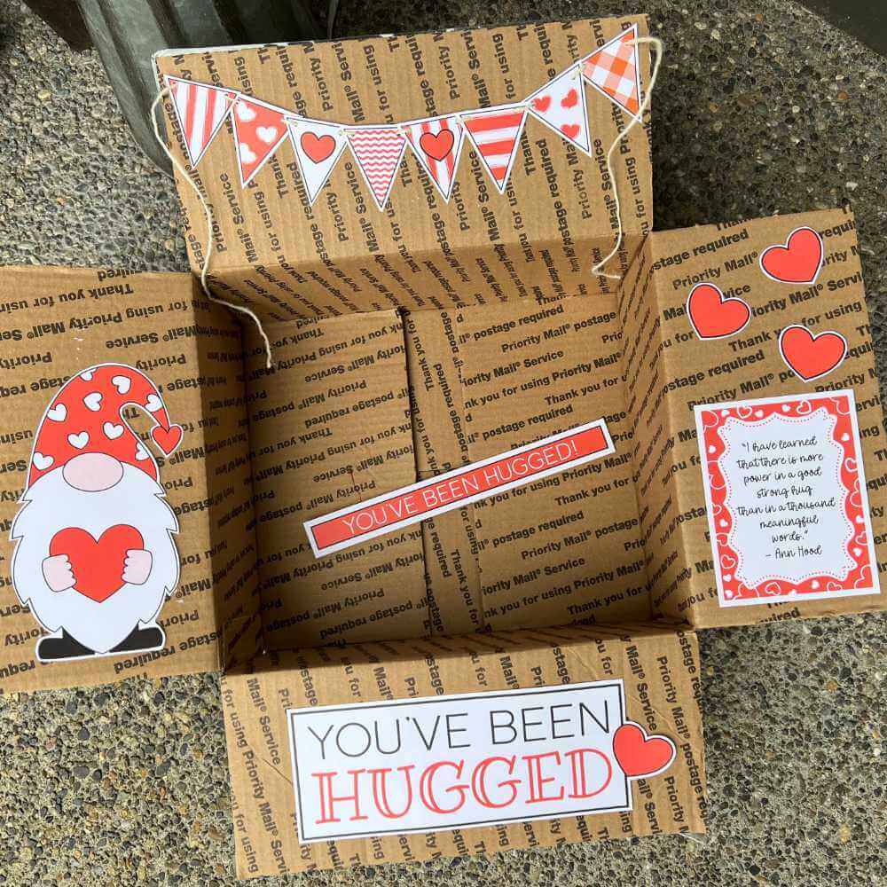 You've Been Hugged Care Package Printables (PDF) Sunshine And Rainy Days