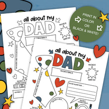 All About My Dad Coloring Page (PDF)