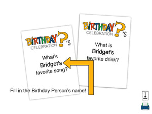 Birthday Celebration Questions (PDF)
