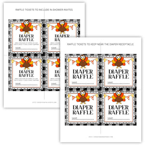 Little Turkey Baby Shower Diaper Raffle (PDF)