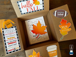 Fall Care Package Box Decor (PDF)