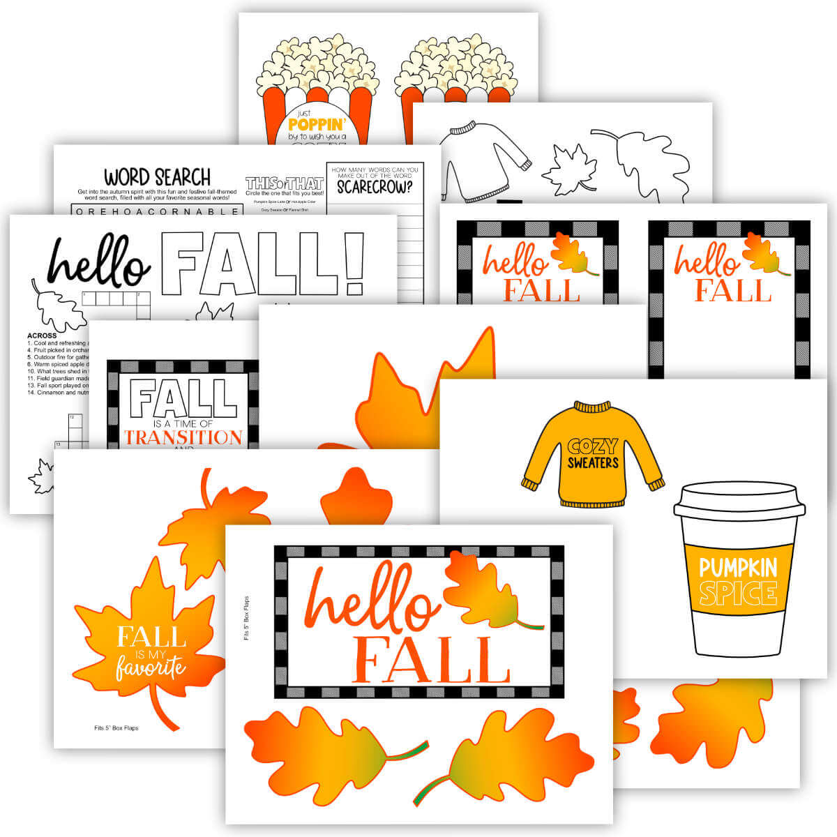 Fall Care Package Box Decor (PDF) – Sunshine And Rainy Days