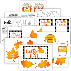 Fall Care Package Box Decor (PDF)