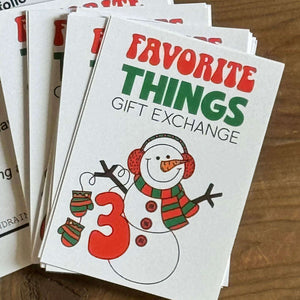 Favorite Things Christmas Gift Exchange Numbers (PDF)