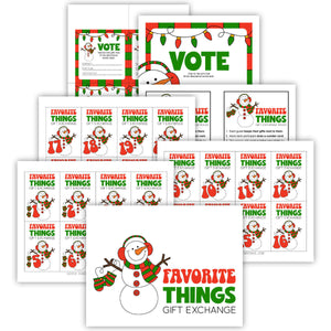 Favorite Things Christmas Gift Exchange Numbers (PDF)