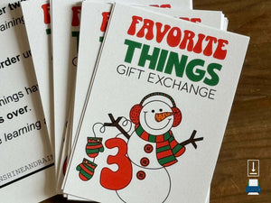 Favorite Things Christmas Gift Exchange Numbers (PDF)