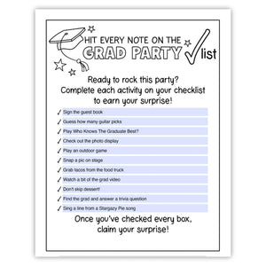 Grad Party Activity Checklist (PDF)