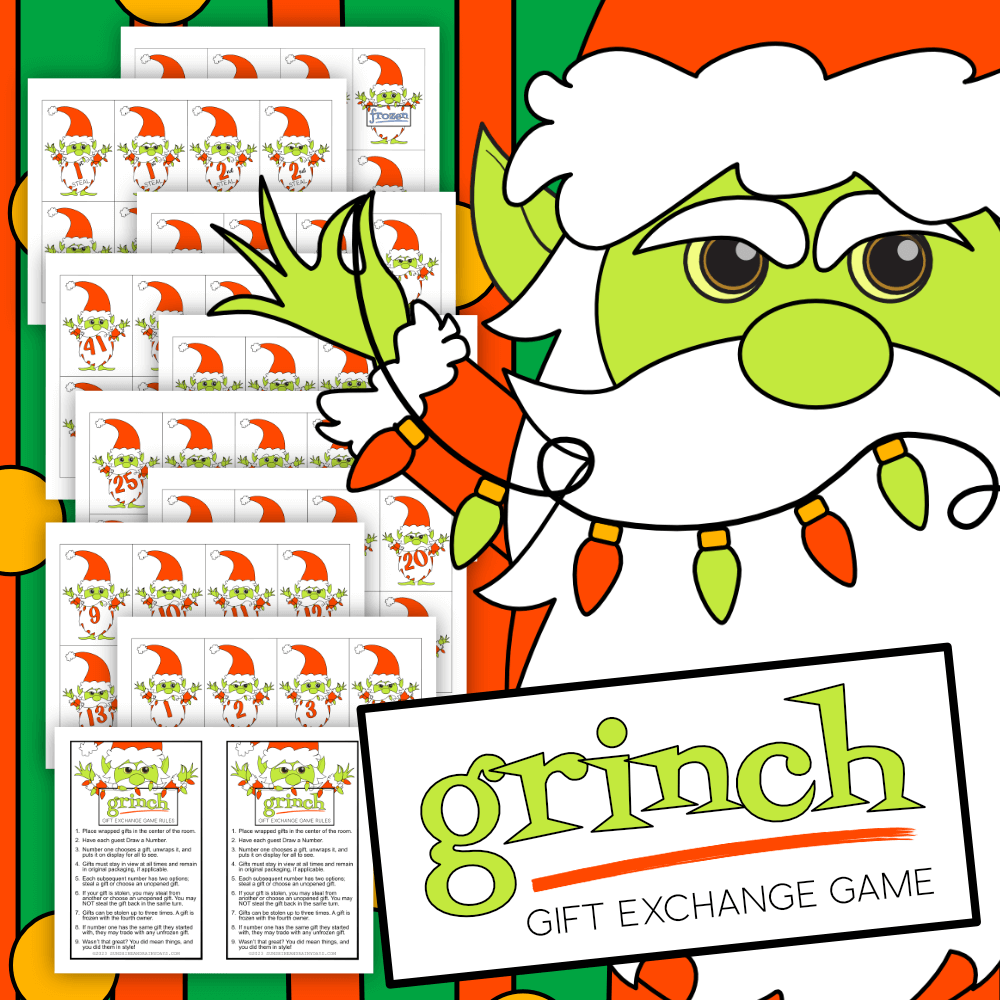 Grinchmas Gift Exchange Game Christmas Gift Games 