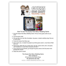 Guess How Many Wedding Game (PDF)