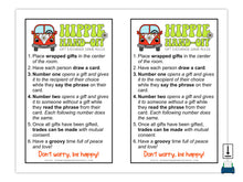 Hippie Hand-Off Christmas Gift Exchange Game Printable Numbers