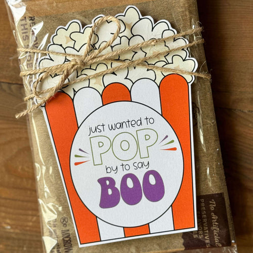 Boo Popcorn Tag