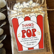 Fillable Teacher Appreciation Popcorn Tags (PDF)