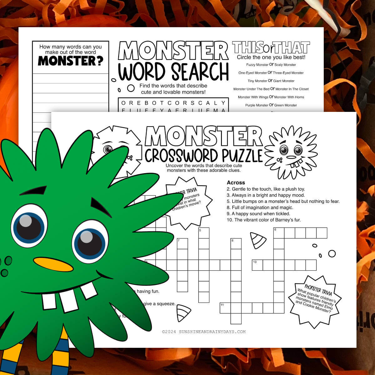 Monster Day Routine Worksheet Monster Activity Sheet (PDF) β Sunshine And Rainy Days
