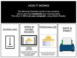 Back-To-School Morning Checklist (PDF)