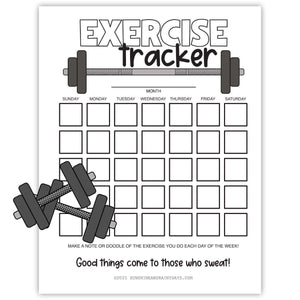 Printable Exercise Tracker - PDF