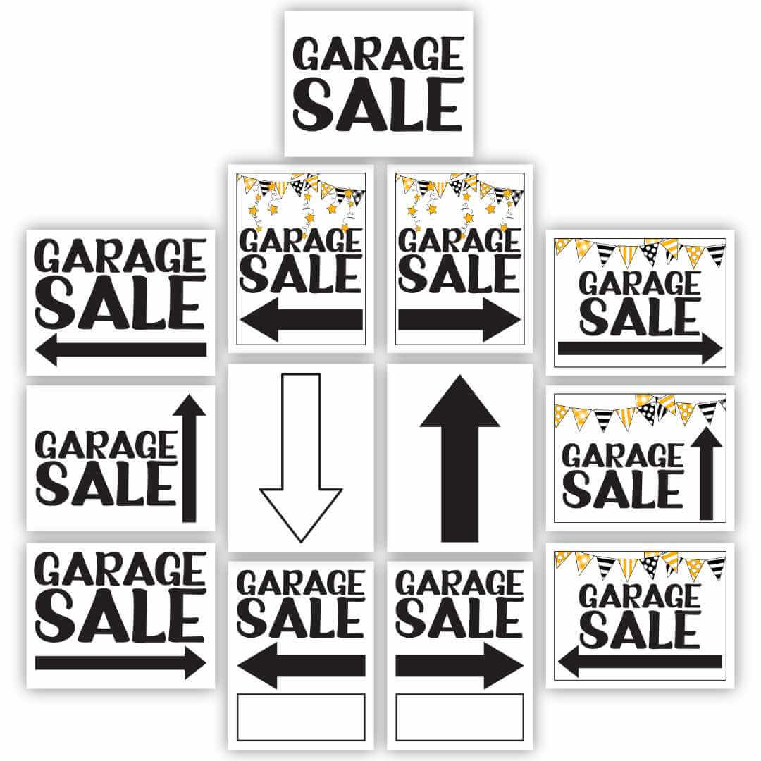 Printable Garage Sale Signs (PDF) Sunshine And Rainy Days