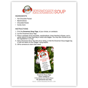 Snowman Soup Tags (PDF)