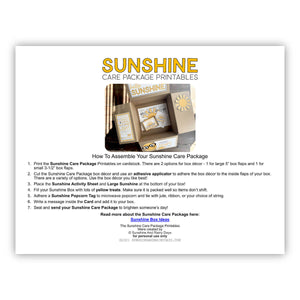 Sunshine Box Printables (PDF)