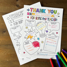 All About My Teacher Coloring Page Printable