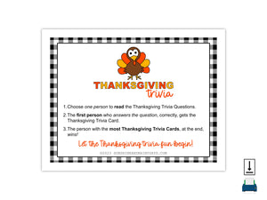 Thanksgiving Trivia Game (PDF)