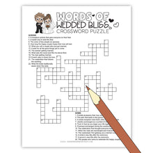 Words Of Wedded Bliss Wedding Crossword Puzzle (PDF)