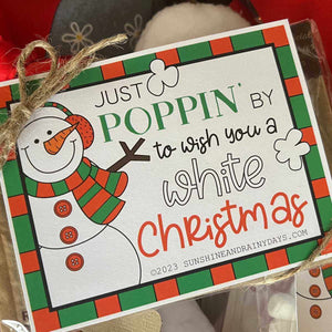 White Christmas Popcorn Tag (PDF)