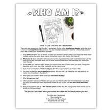 Who Am I Worksheet (PDF)