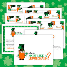 Who Is Most Like A Leprechaun St. Patrick's Day Game (PDF)