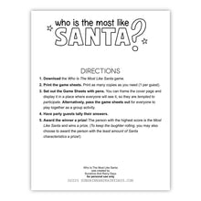 Who Is Most Like Santa Christmas Party Game (PDF)