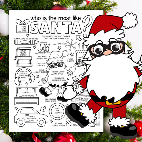 Who Is Most Like Santa Christmas Party Game (PDF)