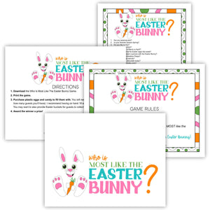 Who Is Most Like The Easter Bunny Game (PDF)