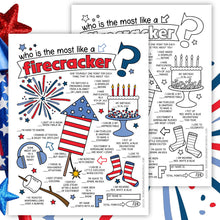 Who Is The Most Like A Firecracker 4th Of July Party Game (PDF)