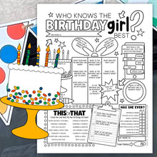 Who Knows The Birthday Girl Best Birthday Party Game (PDF)