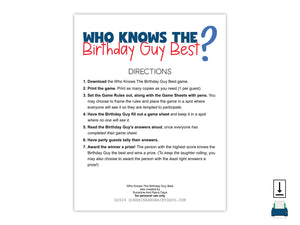 Who Knows The Birthday Guy Best Game (PDF)