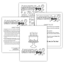 Who Knows The Birthday Guy Best Birthday Party Game (PDF)