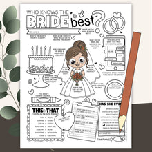 Who Knows The Bride Best Game (PDF)