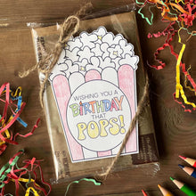 Wishing You A Birthday That POPS! Microwave Popcorn Tag To Color (PDF)