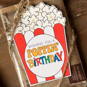 Wishing You A Poppin' Birthday Microwave Popcorn Tag (PDF)