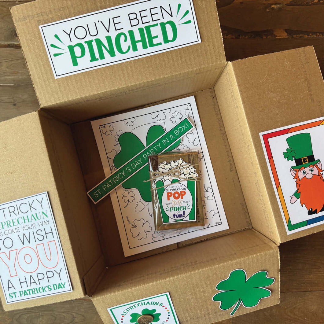 You've Been Pinched St. Patrick's Day Care Package Printables