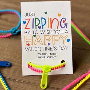 Zipper Bracelet Valentine (PDF)